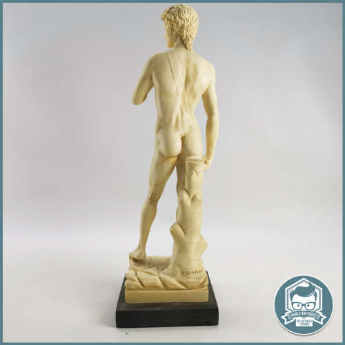 Large 400mm A. Santini Signed `David` Sculpture on Marble Base Made in Italy!!!