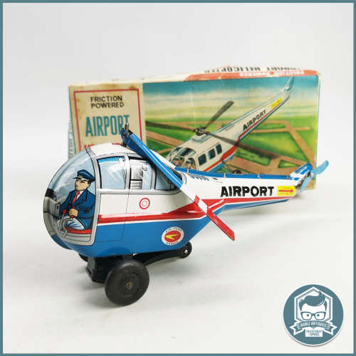 Vintage 1960`s Boxed Japanese Tin Toy Helicopter!!!