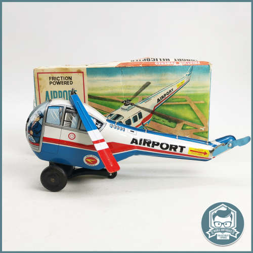 Vintage 1960`s Boxed Japanese Tin Toy Helicopter!!!