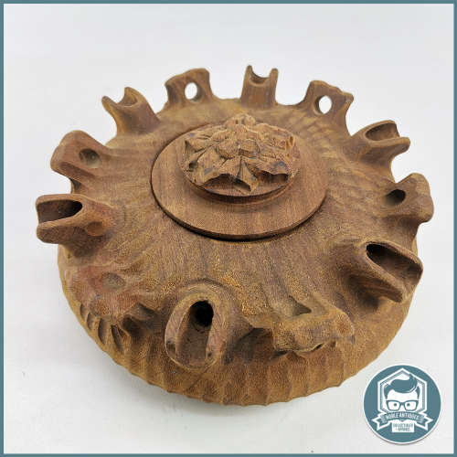 LaGrolla Hand Carved Wooden Italian Drinking Friendship Vessel 6 Spouts!!!