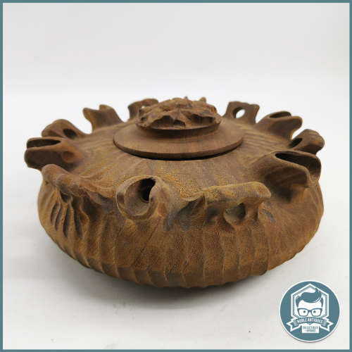 LaGrolla Hand Carved Wooden Italian Drinking Friendship Vessel 6 Spouts!!!