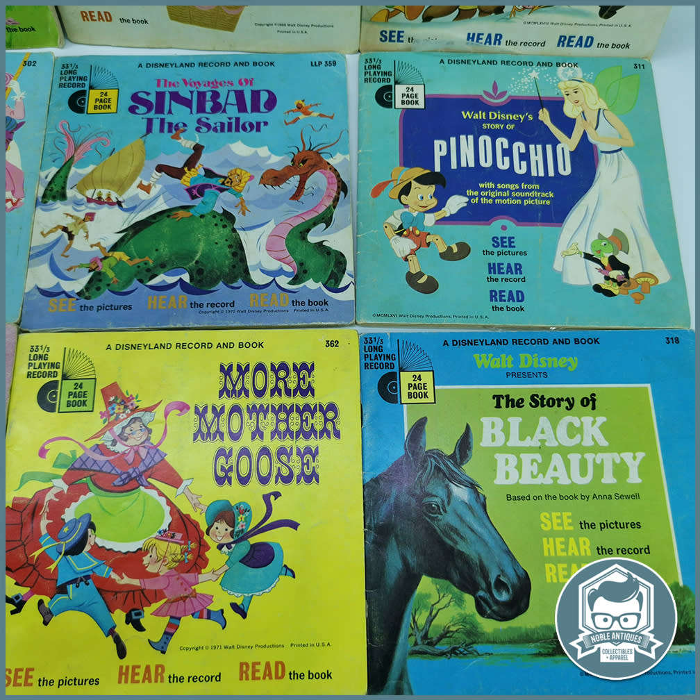 Vintage1960`s Disney Record and Book Collection - Set 1!!!