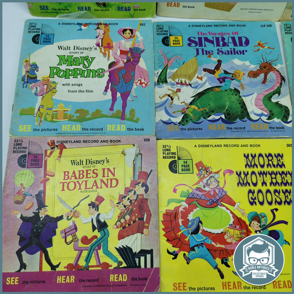 Vintage1960`s Disney Record and Book Collection - Set 1!!!