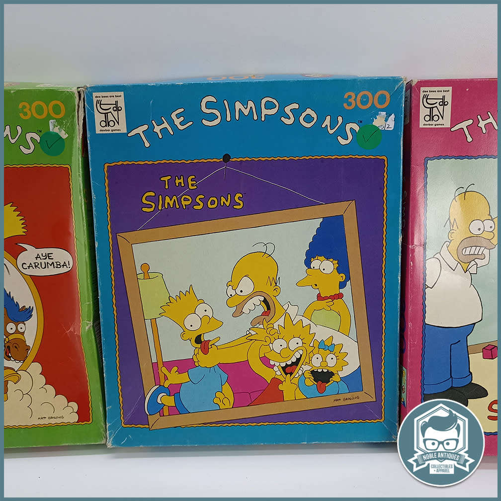 Large Complete Boxed 1990 The Simpsons Puzzles - Bid For Three!!!