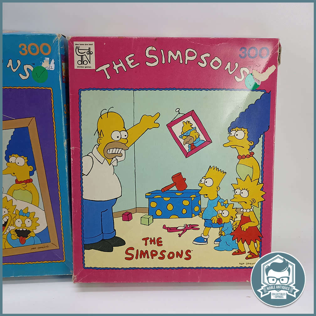 Large Complete Boxed 1990 The Simpsons Puzzles - Bid For Three!!!