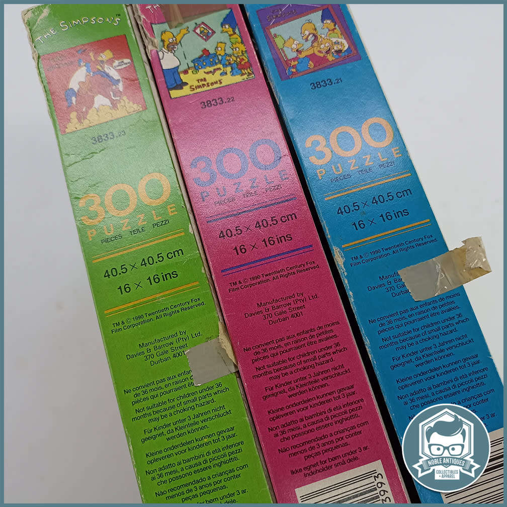 Large Complete Boxed 1990 The Simpsons Puzzles - Bid For Three!!!