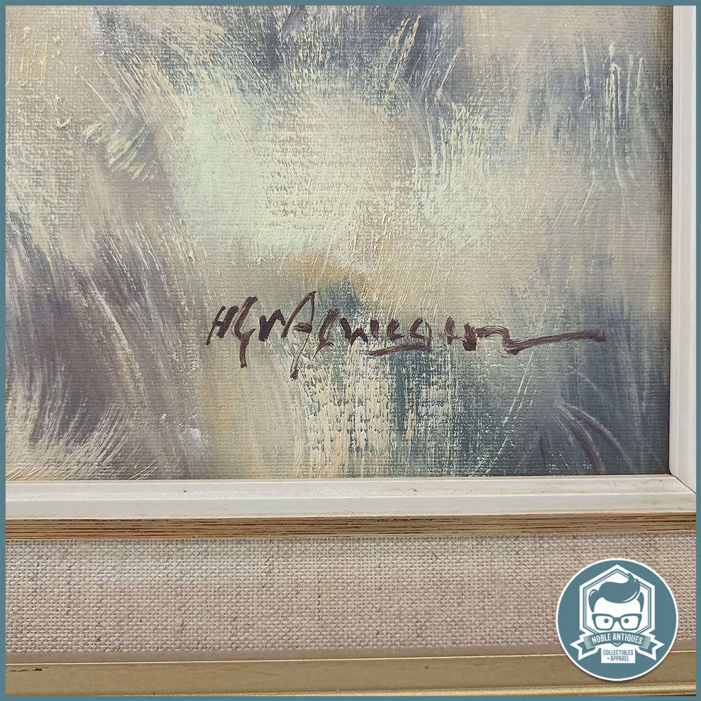 Large Framed Signed Oil on canvas Bushveld Landscape - 75cm x 65cm !!!