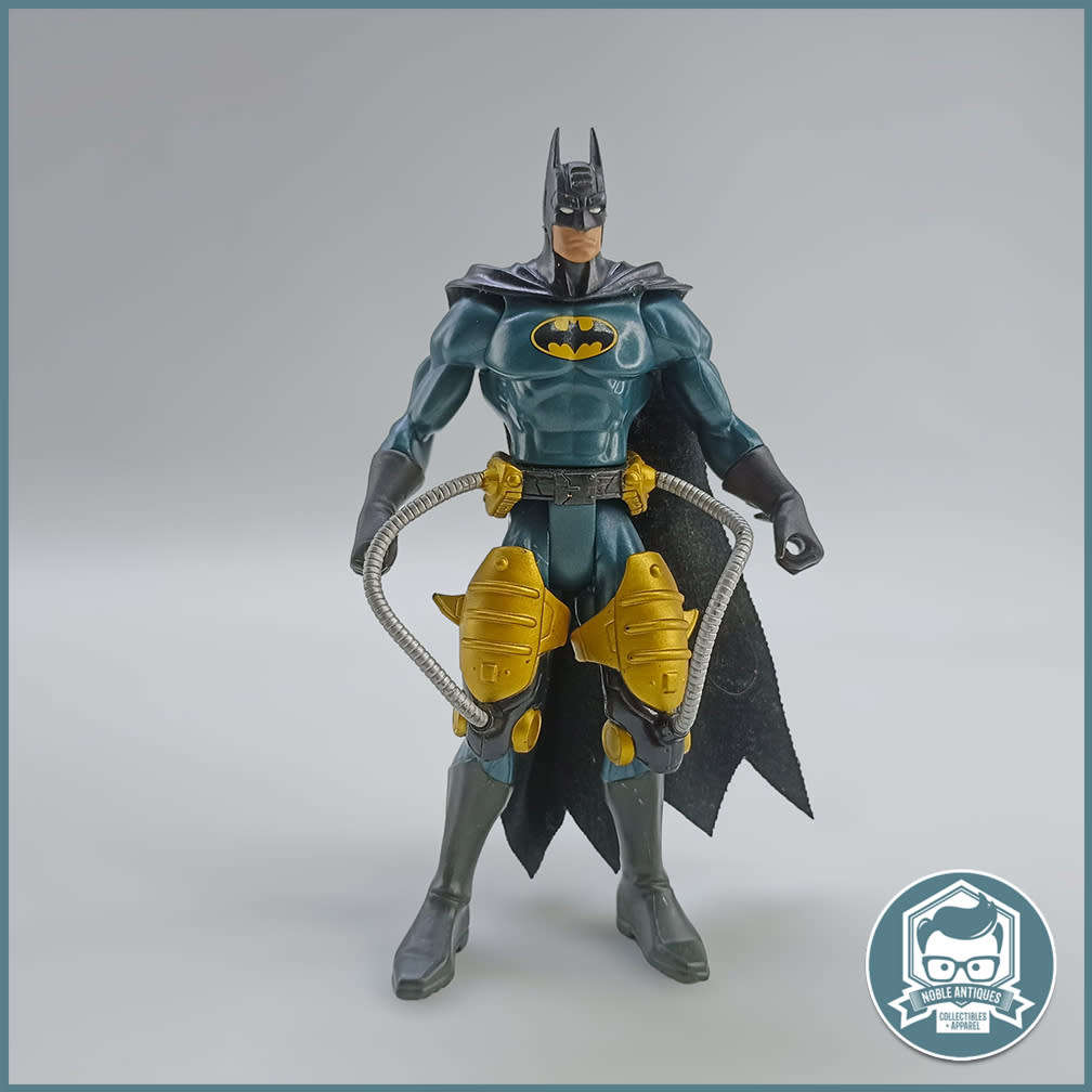 Vintage Batman 2003 Mattel DC Comics Blue black with leg braces Cloth Action Figure!!!!