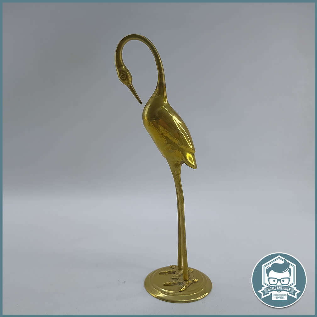 Vintage Midcentury Japanese Brass Crane!!!