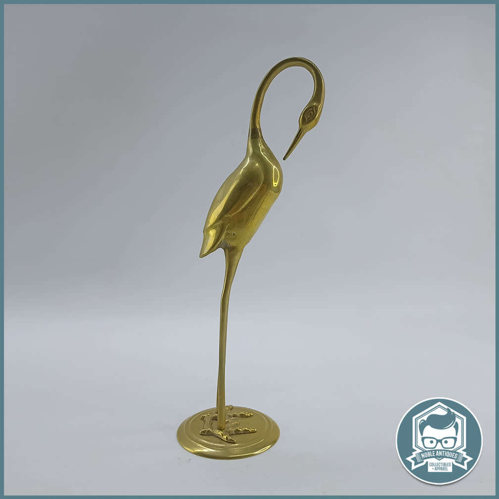 Vintage Midcentury Japanese Brass Crane!!!