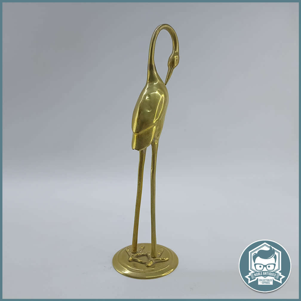 Vintage Midcentury Japanese Brass Crane!!!