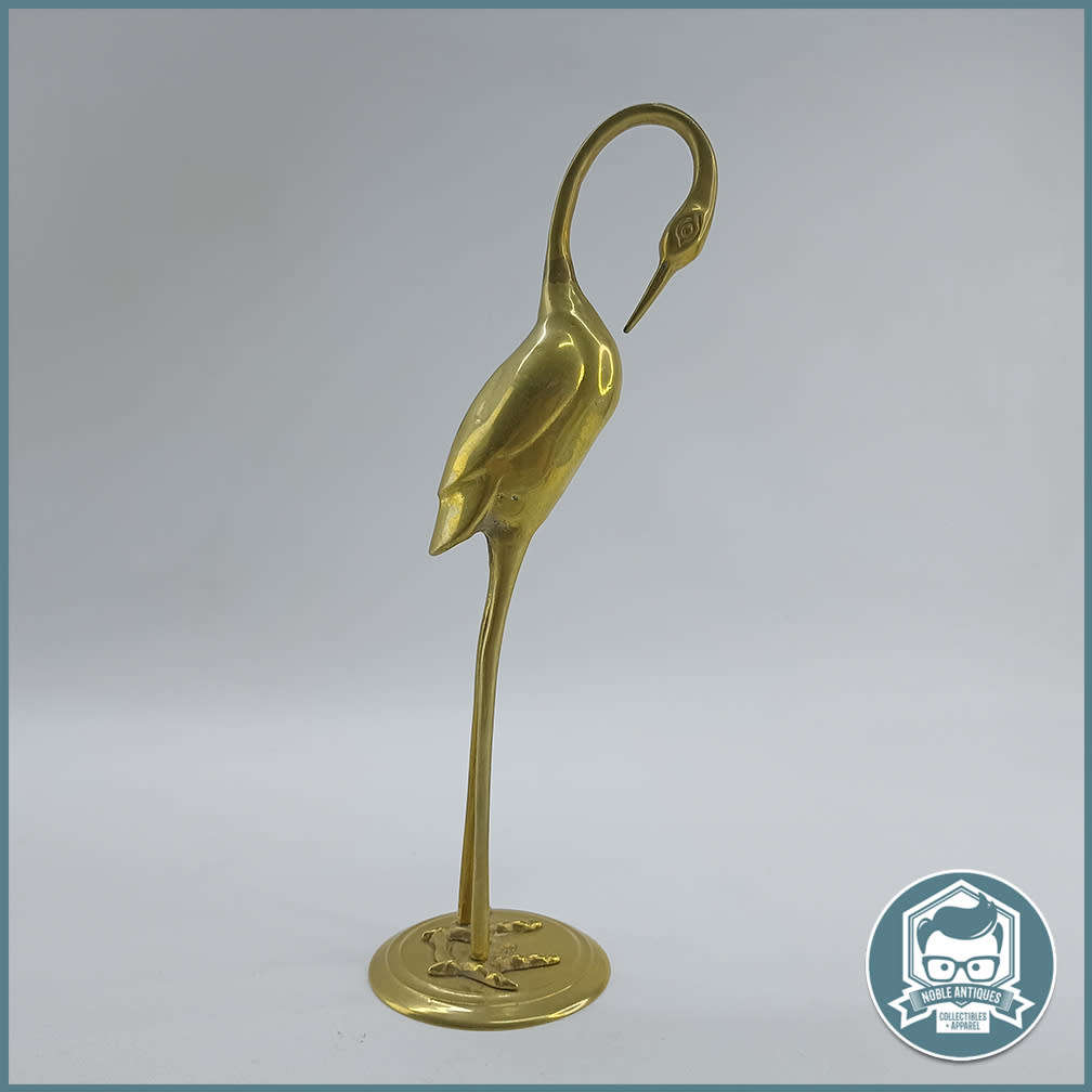 Vintage Midcentury Japanese Brass Crane!!!