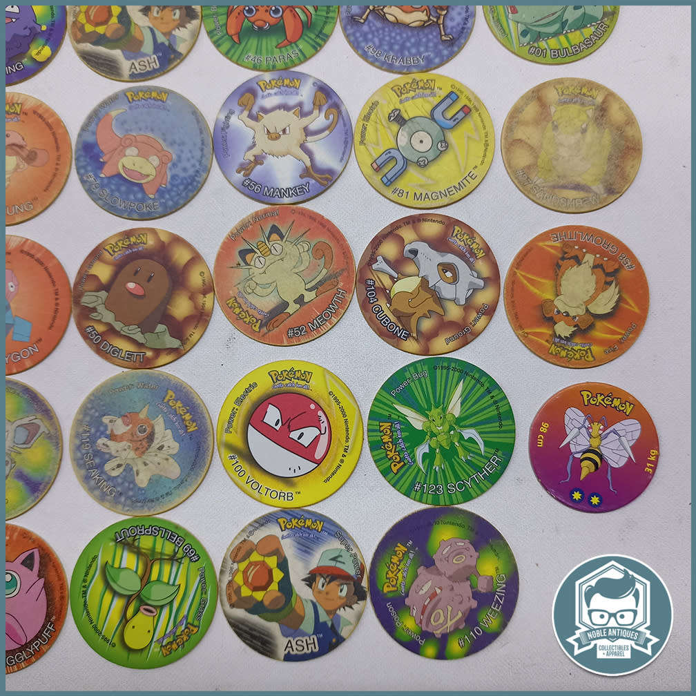 Vintage ORIGINAL Pokémon Tazo`s and Card Collection, Bid For All!!!