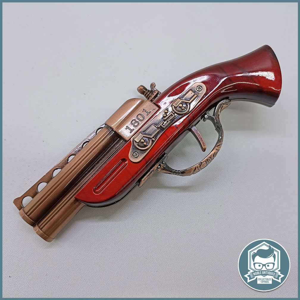 Old Model Antique Gun Shape Gas Lighter Nickel Gas Lighter!!!