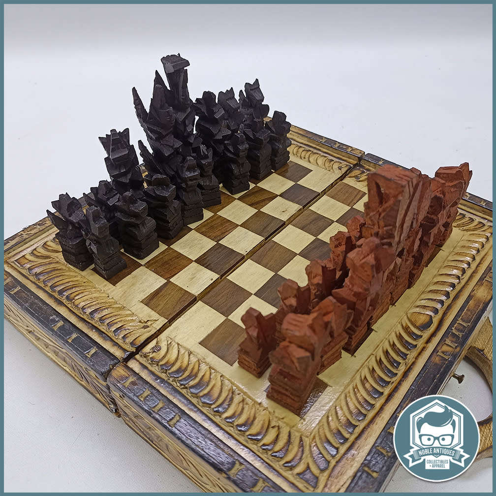 Complete Folding Case Indonesian Chess Set!!!