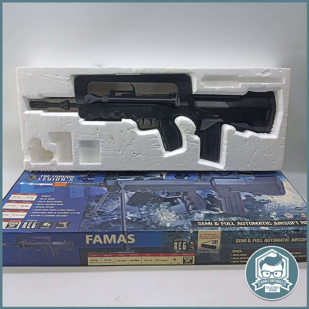 Large Boxed FAMAS Soft Air Foreign Legion Airsoft Rifle - No Battery, Not Tested, Barrel Block!!!