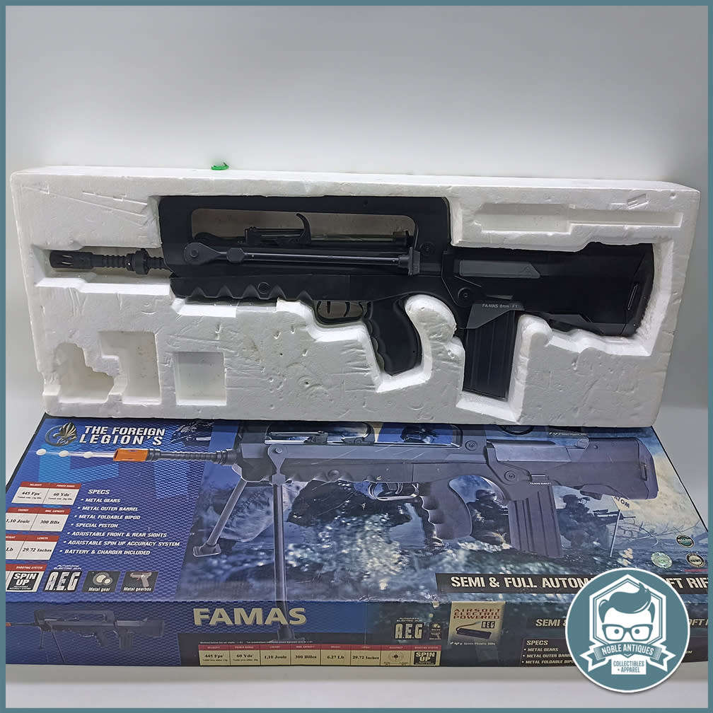 Large Boxed FAMAS Soft Air Foreign Legion Airsoft Rifle - No Battery, Not Tested, Barrel Block!!!