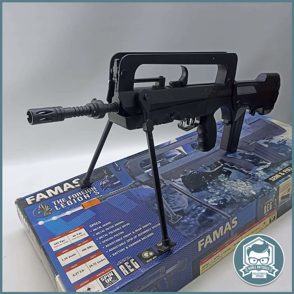 Large Boxed FAMAS Soft Air Foreign Legion Airsoft Rifle - No Battery, Not Tested, Barrel Block!!!