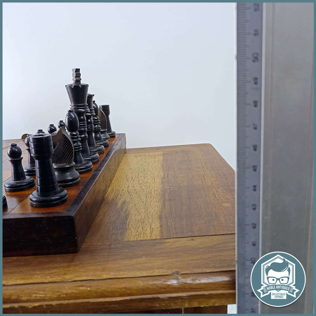 FANTASTIC!!! Hand Crafted Wood and Brass Hinge Chess Table and Travel Table!!! 60cmx50cmx35cm