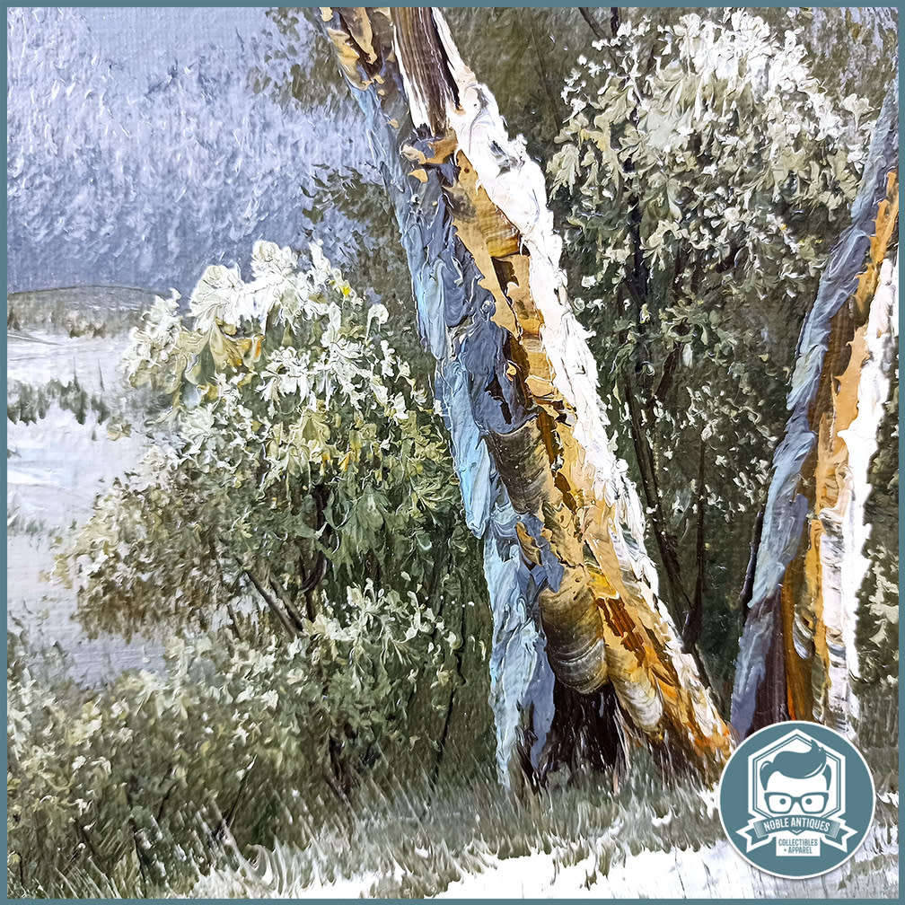 FANTASTIC!!! Famous Winter Painting, By Deacon Snow Barn In Forest Oil on Board!!!