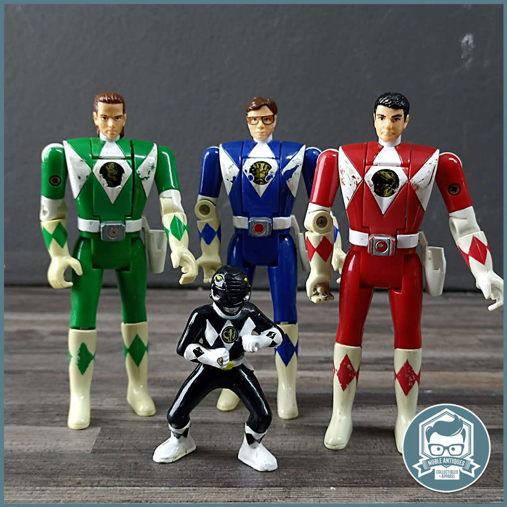 Vintage Bandai 1993 Auto Morphin Flip Head Figures and Bendy!!!