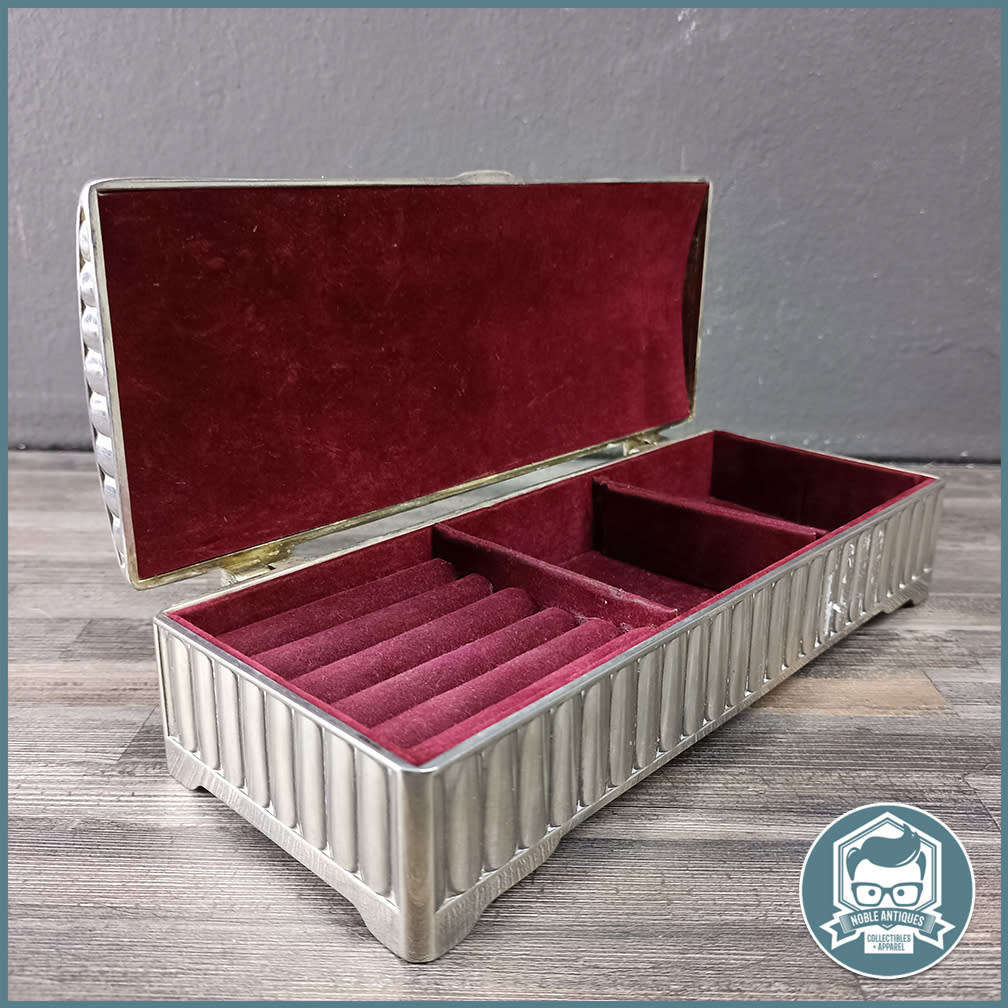 Vintage GODINGER Silver Plate Deco Style Jewelry Box!!!