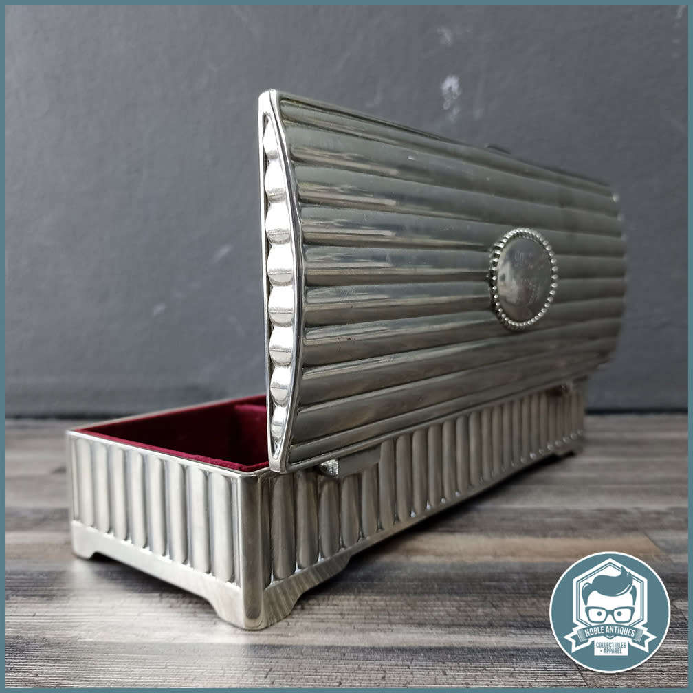 Vintage GODINGER Silver Plate Deco Style Jewelry Box!!!