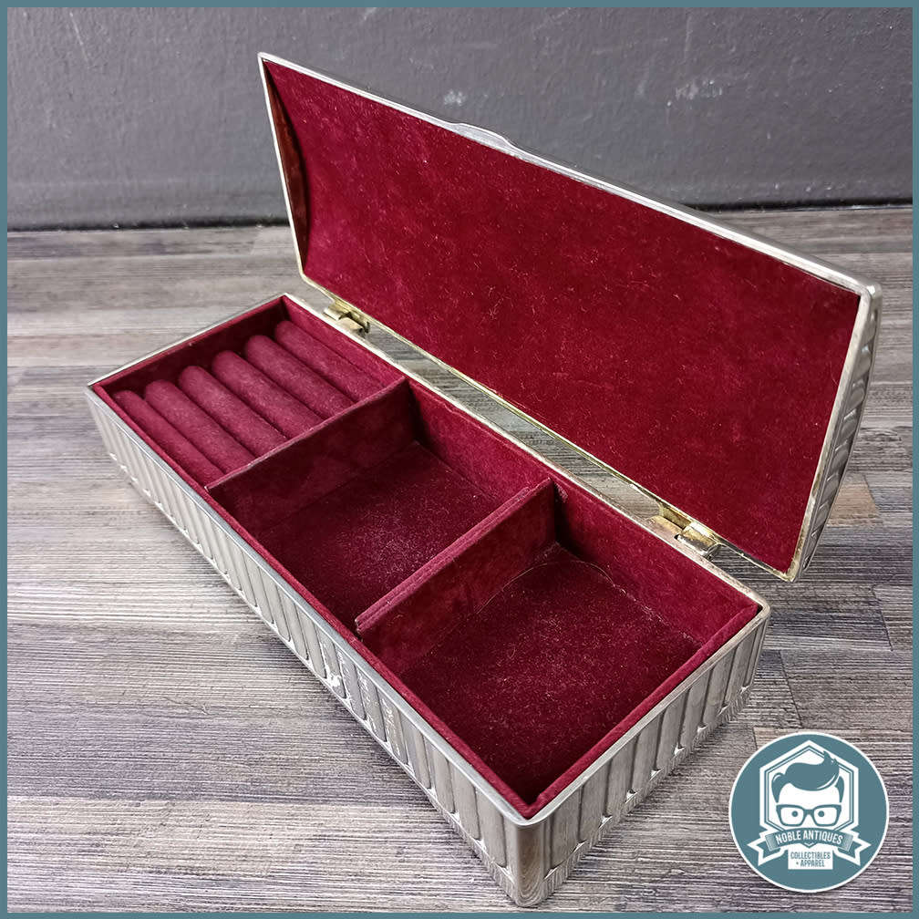 Vintage GODINGER Silver Plate Deco Style Jewelry Box!!!