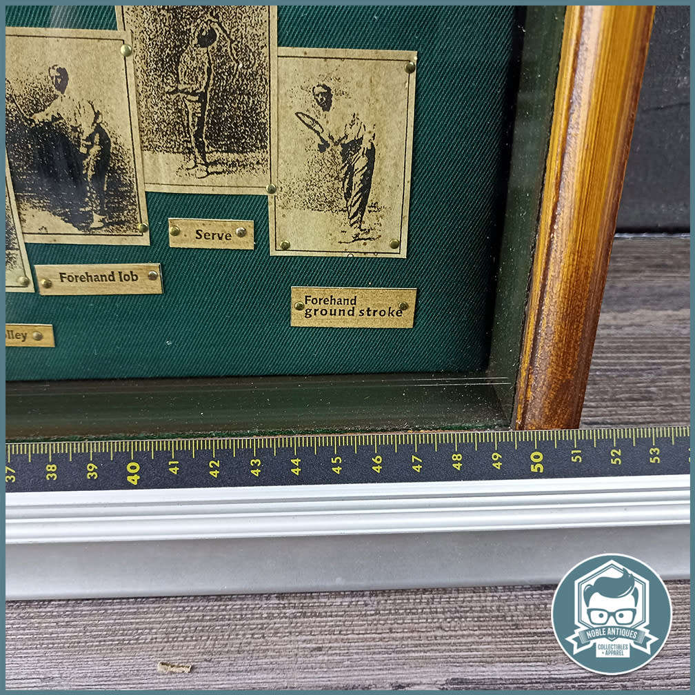 Large Deep Framed Wood Boxed The History of the Tennis racket Display!!!