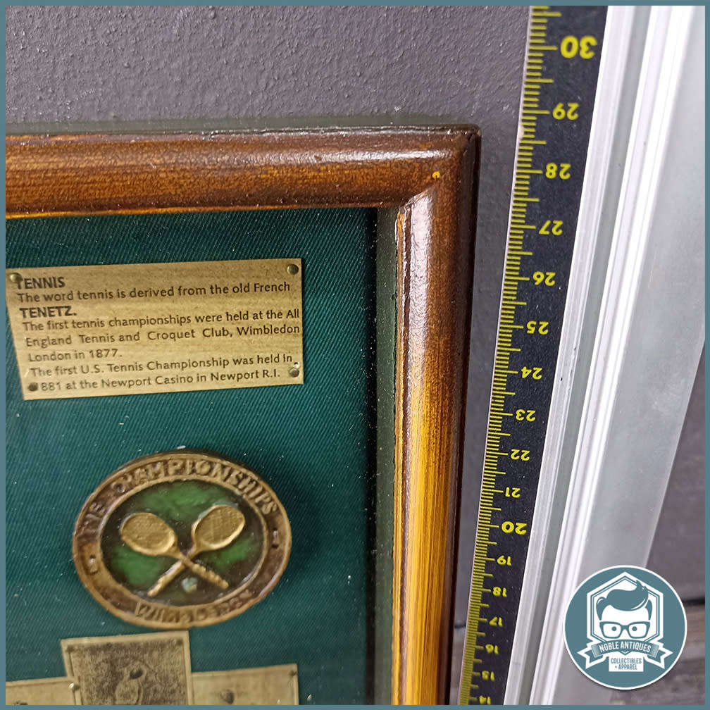 Large Deep Framed Wood Boxed The History of the Tennis racket Display!!!