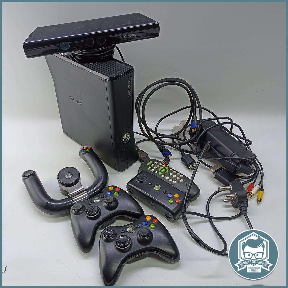 Microsoft Model 1439 Xbox 360 4GB Slim Console w/Controllers, Kinect & MORE!!!