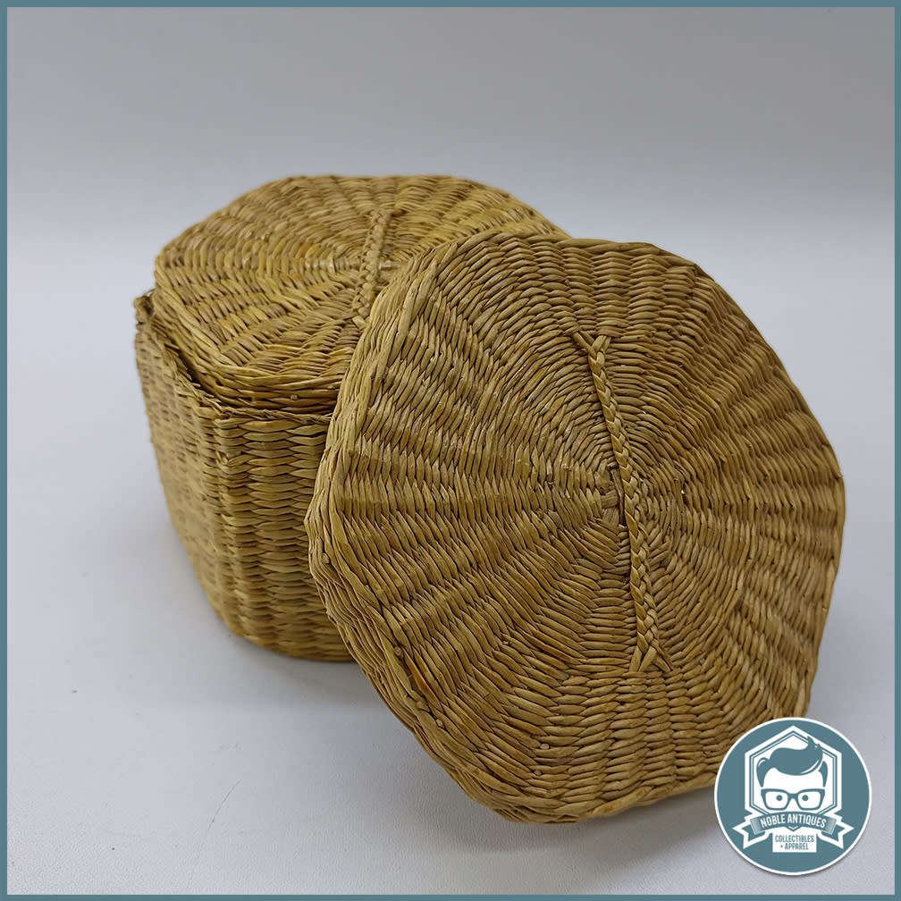 Small Vintage Woven Hexagon Nesting Baskets !!!