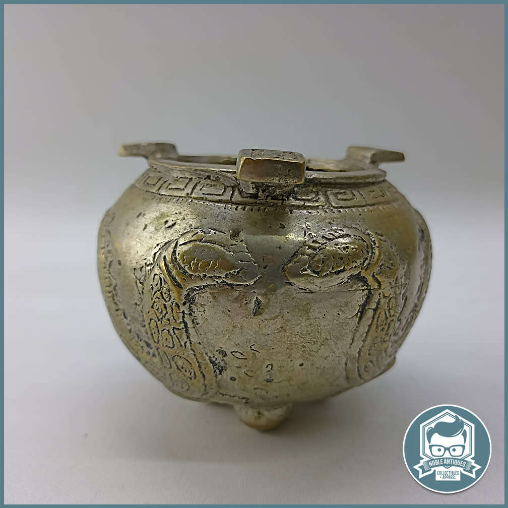 Fantastic!!! Antique Cast Bronze/Brass Ball Footed Chinese Scent Holder!!!
