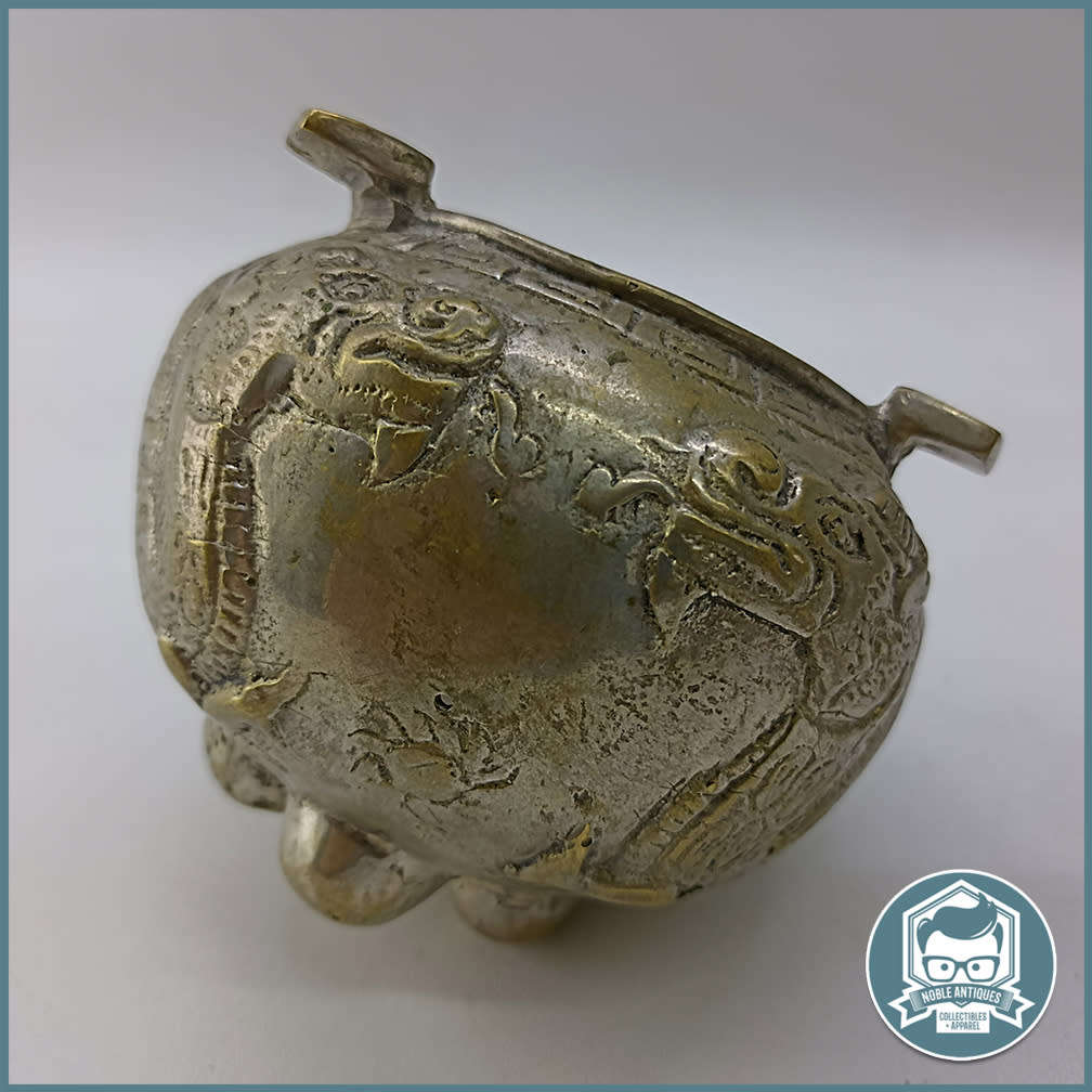 Fantastic!!! Antique Cast Bronze/Brass Ball Footed Chinese Scent Holder!!!
