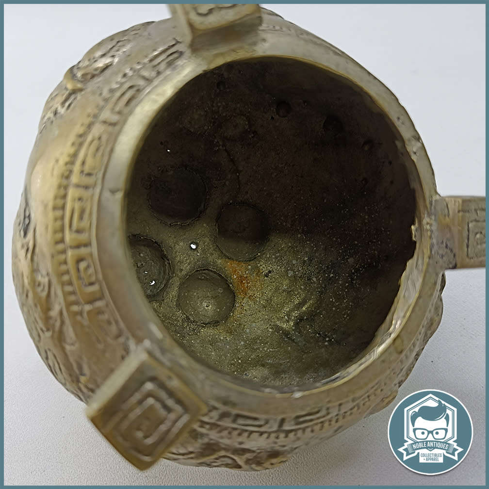 Fantastic!!! Antique Cast Bronze/Brass Ball Footed Chinese Scent Holder!!!