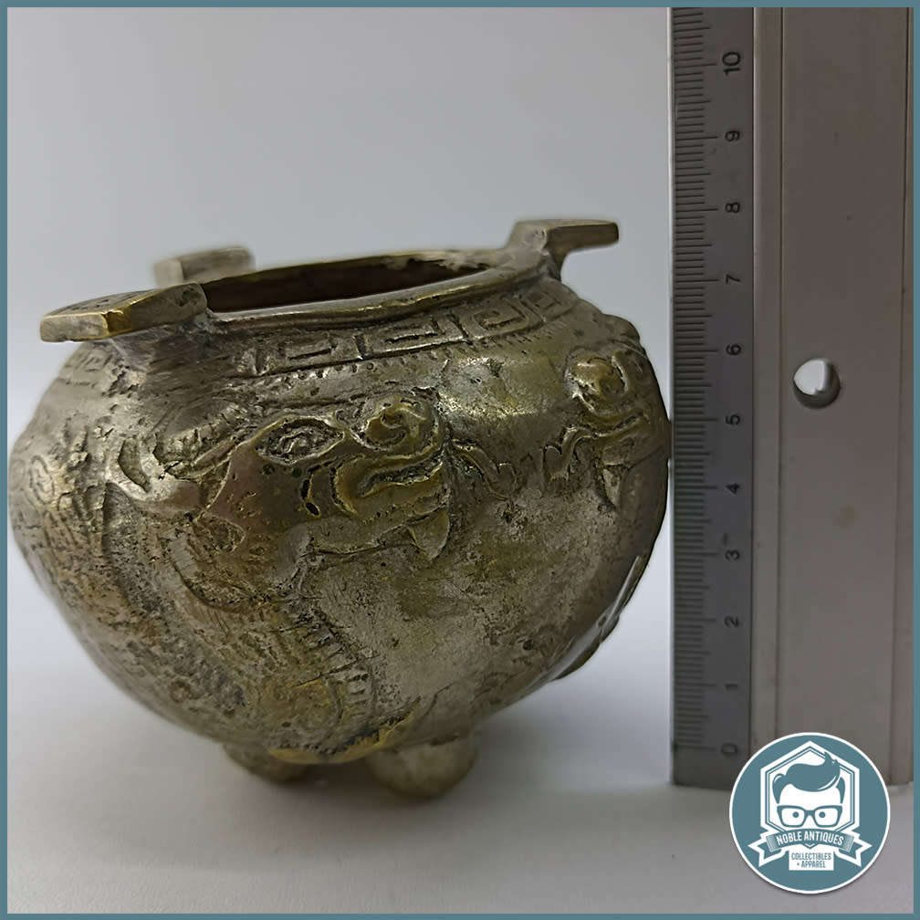 Fantastic!!! Antique Cast Bronze/Brass Ball Footed Chinese Scent Holder!!!