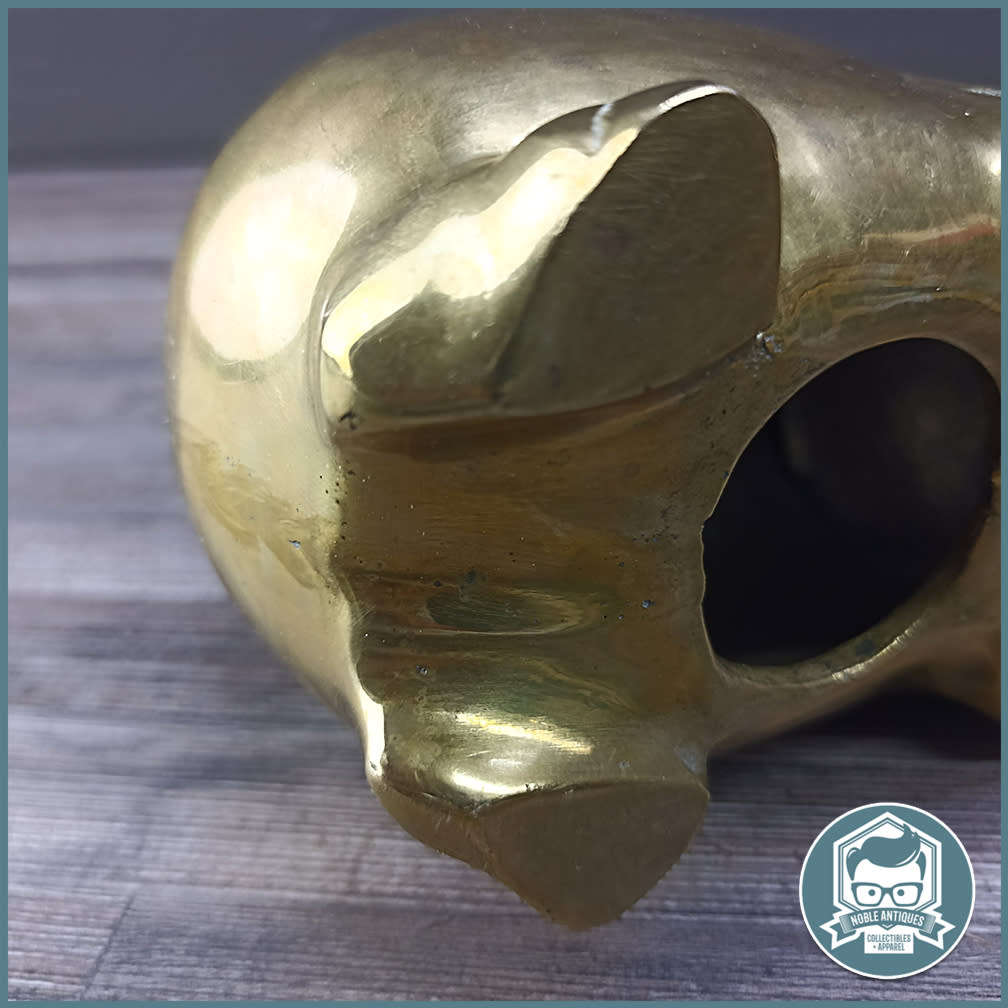 Vintage Brass Pig Piggy Coin Bank  !!!