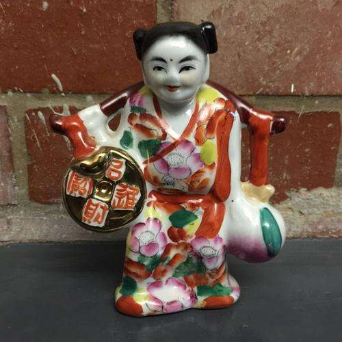 Oriental Porcelain Gheisha Figure (150mm x 130mm)