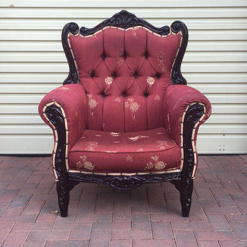Antique upholstered single sofa chair (Good Condition)