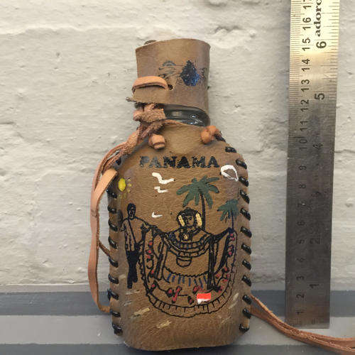Leather Panama Hip Flask