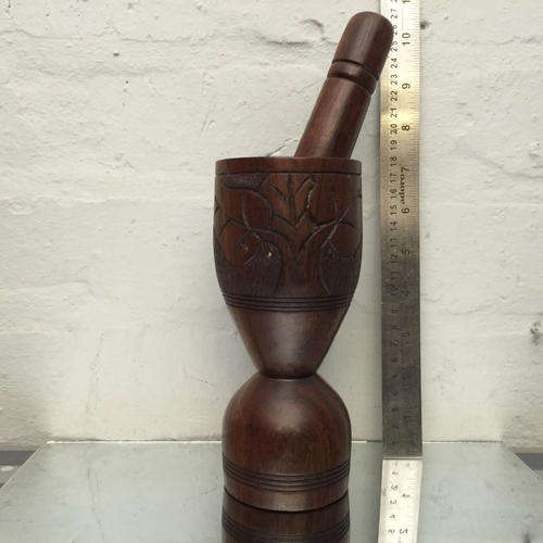 Handcrafted Rosewood wooden mortar and pestle set