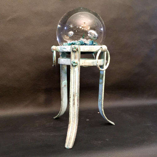 RARE Glass Paperweight Ball on Stand