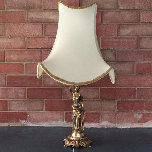 Vintage Ornate Cast Brass Lamp