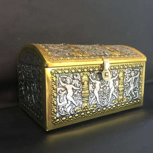 Ornate Tin Treasure Chest!!!