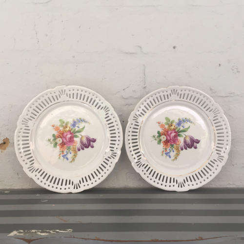 Two German Porcelain Croquet Display Plates