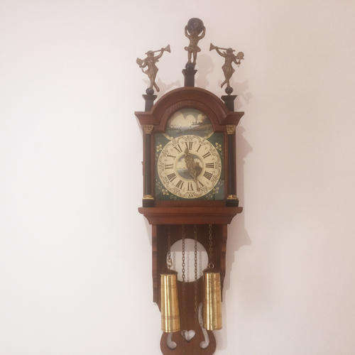 RARE Dutch Walnut Cased Staart Reproduction Clock (Pendulum Detached but included)
