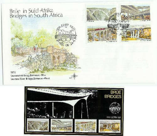 SACC 567 - 570 - FDC - South Africa 1984 - South African Bridges