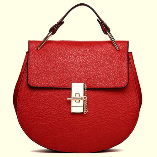 New fashion beautiful design lovely handbag, with key and chains. Red color. Stock in ZA