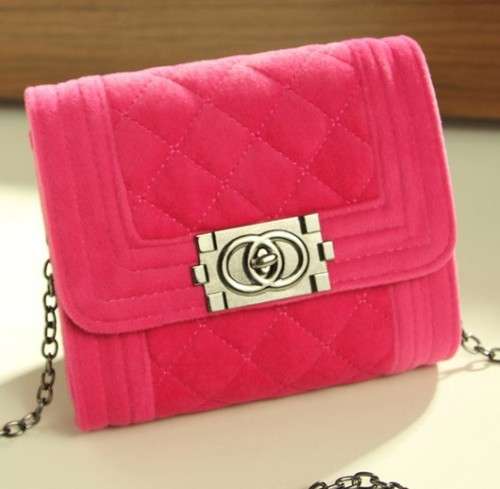 Mini famous design ladies bag. Rose color, wool skin. Stock in ZA