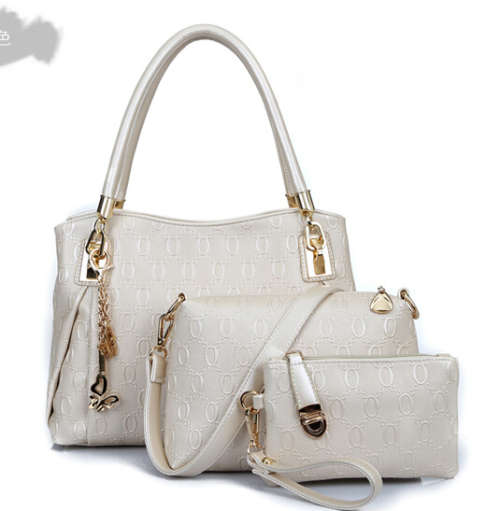 3 pieces elegant fashion handbags. Rice white color. Stock in ZA